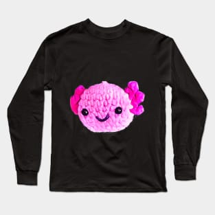 Pink axolotl face Long Sleeve T-Shirt